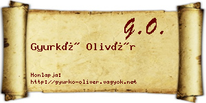 Gyurkó Olivér névjegykártya