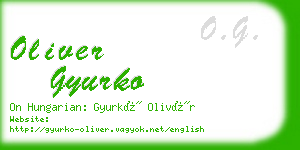 oliver gyurko business card