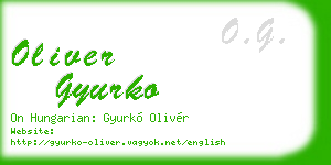 oliver gyurko business card
